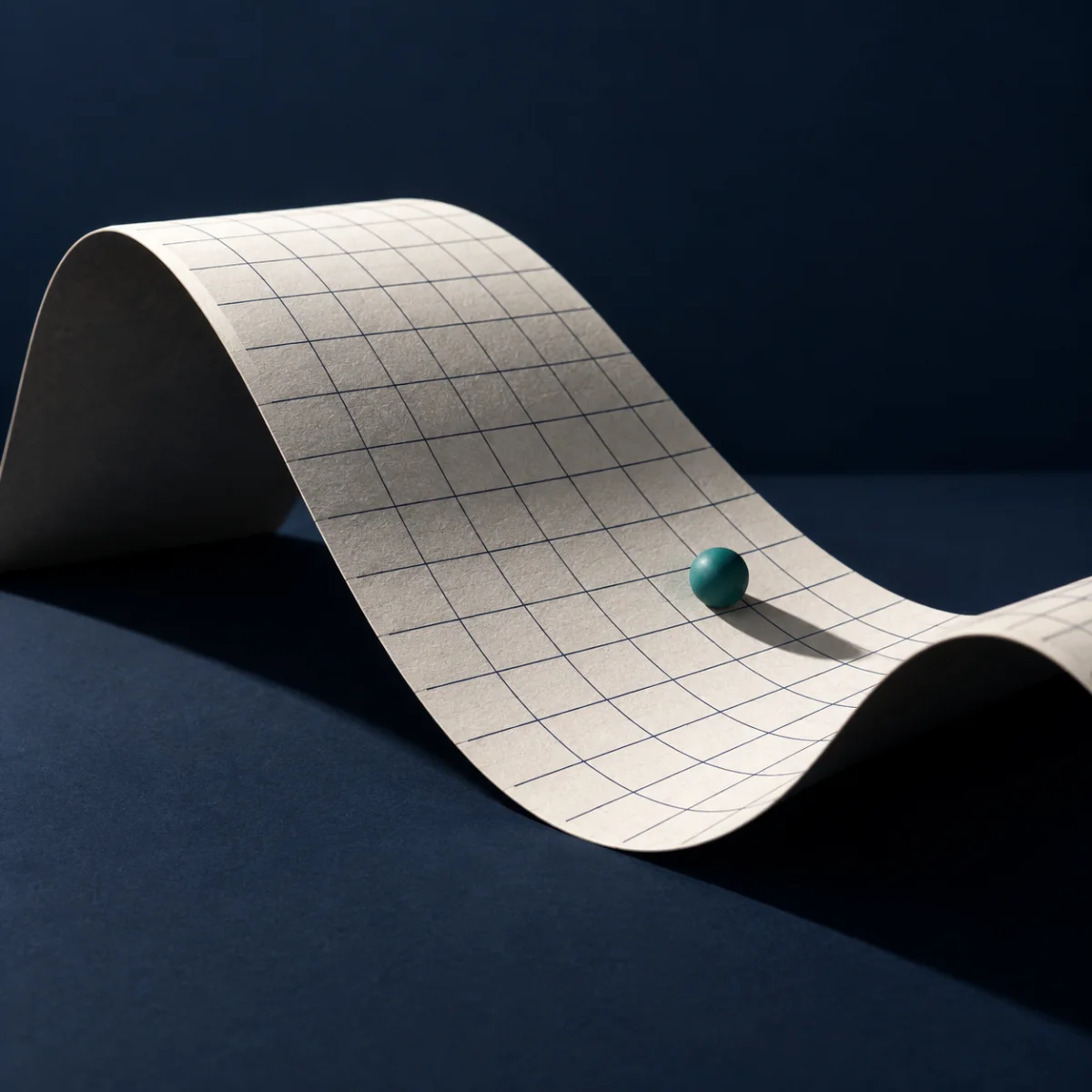 Detail of the gridded paper wave